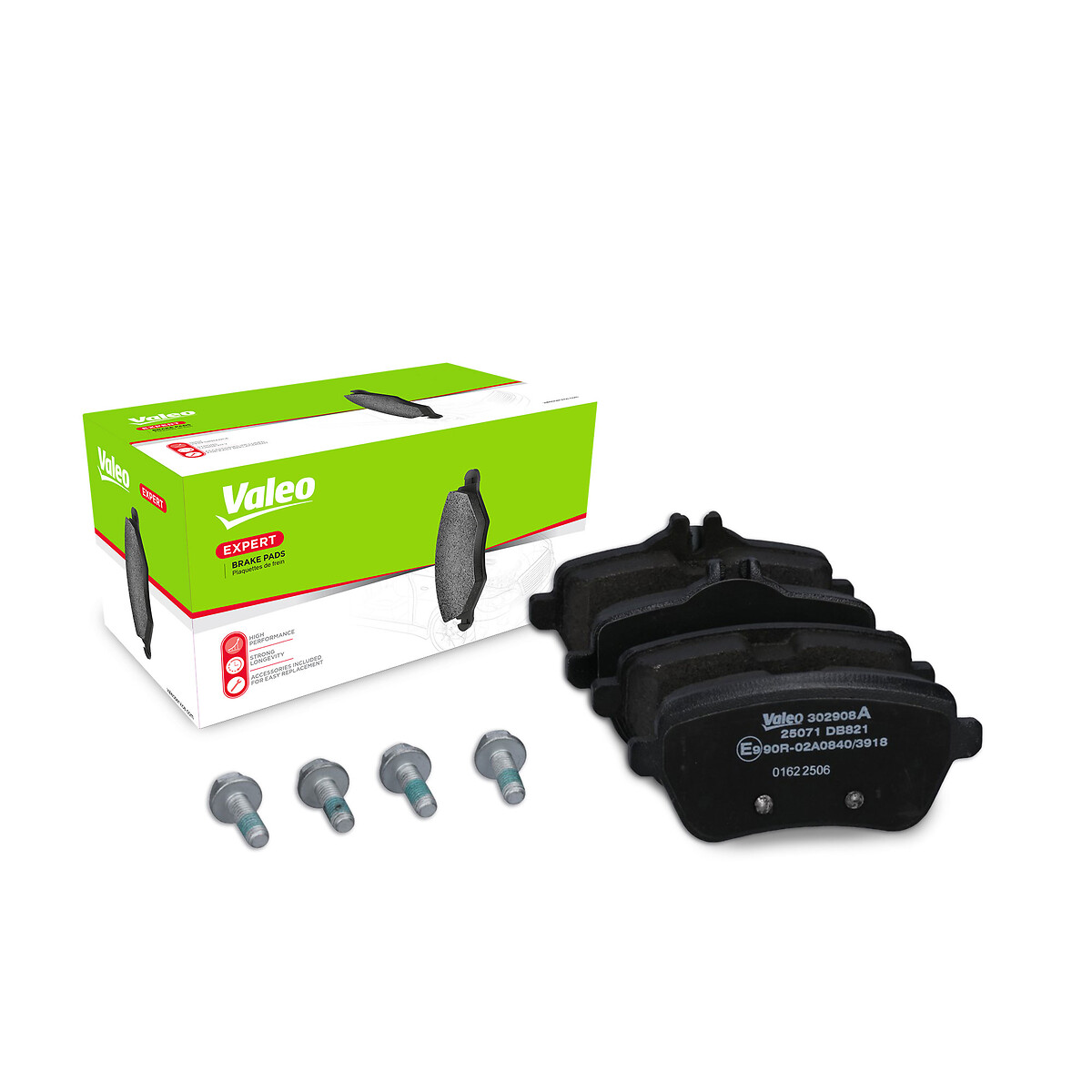 Jeu de 4 plaquettes de frein VALEO ref. 302908A